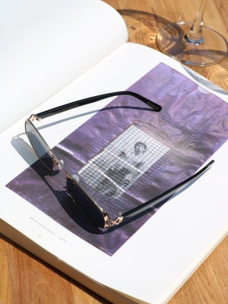 画像6: 【50%OFF】［FOR ART'S SAKE］DYNASTY / レクタングルメタルフレームサングラス [Black] (6)