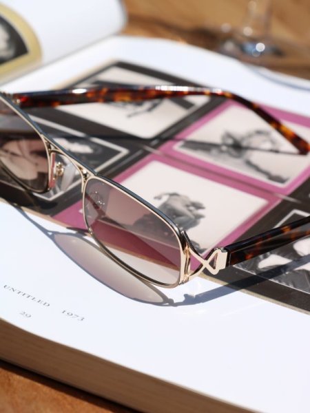画像7: 【50%OFF】［FOR ART'S SAKE］DYNASTY / レクタングルメタルフレームサングラス [Champagne] (7)