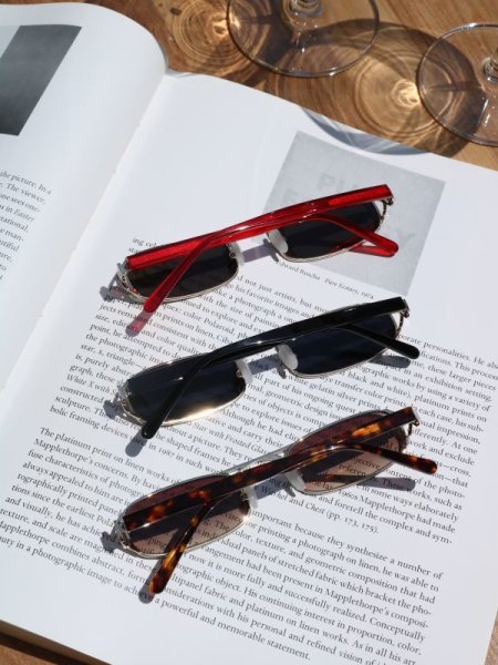 画像14: 【50%OFF】［FOR ART'S SAKE］DYNASTY / レクタングルメタルフレームサングラス [Black] (14)