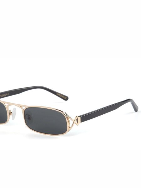 画像2: 【50%OFF】［FOR ART'S SAKE］DYNASTY / レクタングルメタルフレームサングラス [Black] (2)