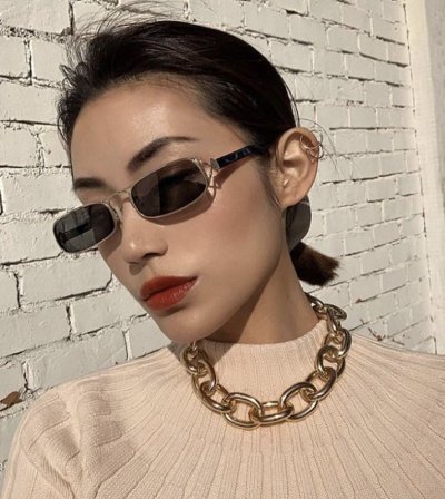 画像3: 【50%OFF】［FOR ART'S SAKE］DYNASTY / レクタングルメタルフレームサングラス [Black]