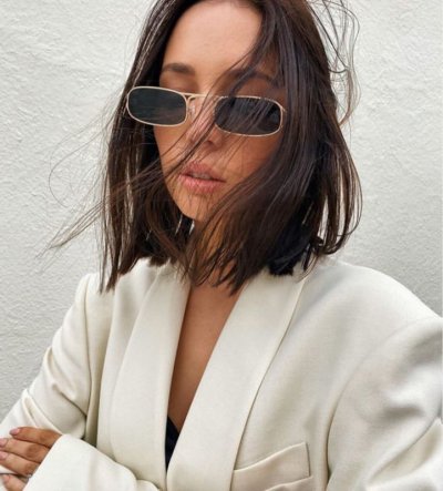 画像1: 【50%OFF】［FOR ART'S SAKE］DYNASTY / レクタングルメタルフレームサングラス [Black]