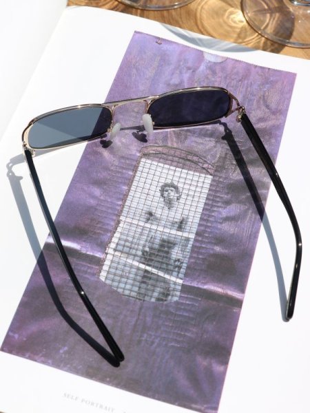 画像9: 【50%OFF】［FOR ART'S SAKE］DYNASTY / レクタングルメタルフレームサングラス [Black] (9)