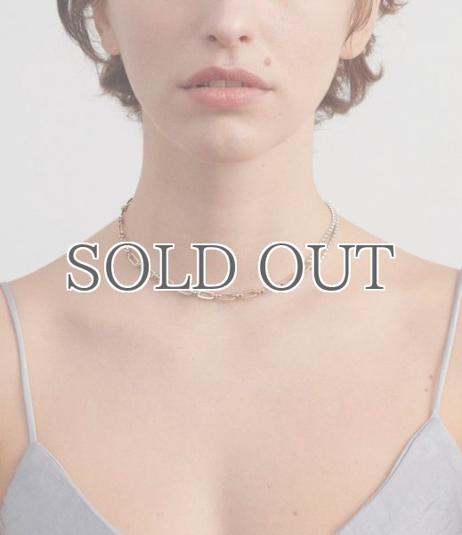 画像3: 【JUSTINE CLENQUET】Jamie choker スワロフスキー+ゴールドチェーンチョーカー (3)