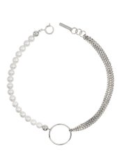 画像1: 【JUSTINE CLENQUET】Chloe Choker  スワロフスキーパール x チェーンチョーカー (1)