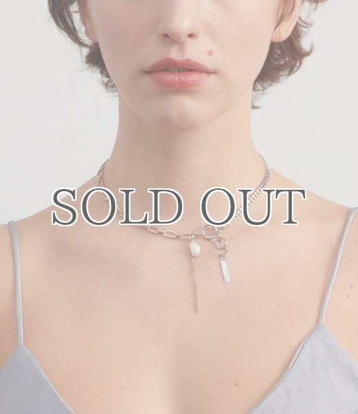 画像4: 【JUSTINE CLENQUET】Jamie choker スワロフスキー+ゴールドチェーンチョーカー (4)