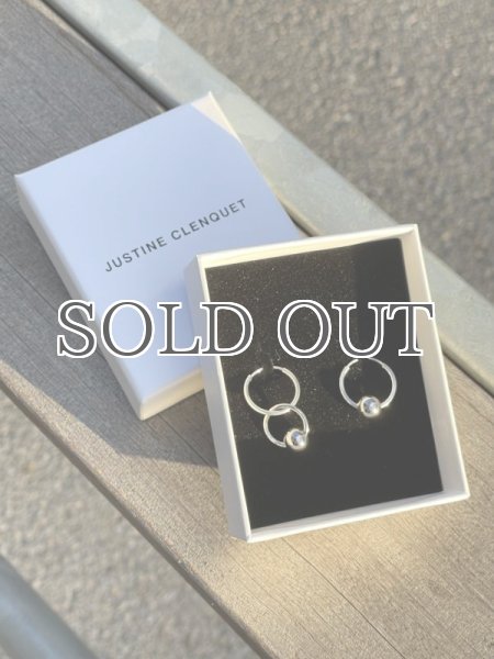 画像4: 【JUSTINE CLENQUET】LANA HOOP  アシンメトリーフープピアス［SILVER］ (4)