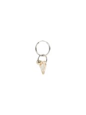 画像1: 【JUSTINE CLENQUET】MADISON EARRING /ハートチャーム付きシングルミニフープピアス［SILVER］ (1)
