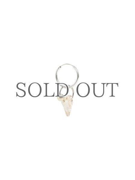 画像1: 【JUSTINE CLENQUET】MADISON EARRING /ハートチャーム付きシングルミニフープピアス［SILVER］ (1)
