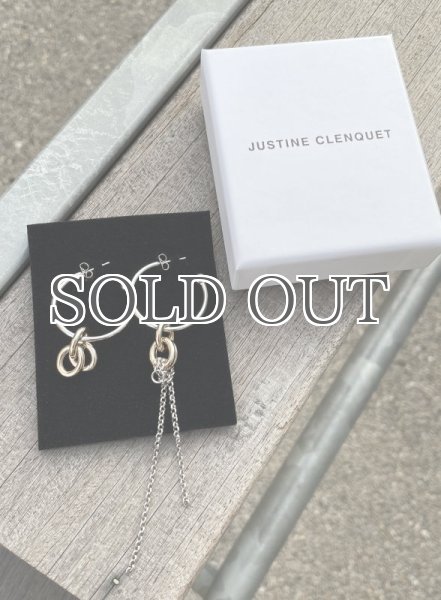 画像7: 【JUSTINE CLENQUET】GEENA EARRING /アシンメトリーフープピアス［SILVER x GOLD］ (7)