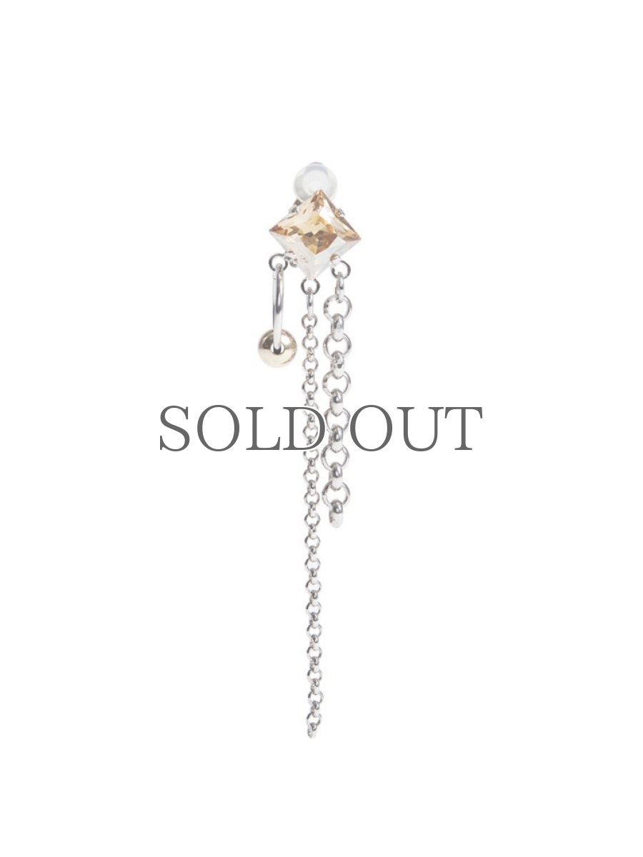 画像1: 【JUSTINE CLENQUET】DEAN CLIP-ON EARRING ／クリップオンシングルイヤリング［SILVER］ (1)