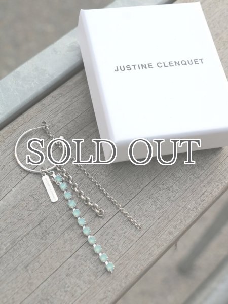 画像3: 【JUSTINE CLENQUET】LIV EARRING／フープ x チェーン シングルピアス［SILVER］ (3)