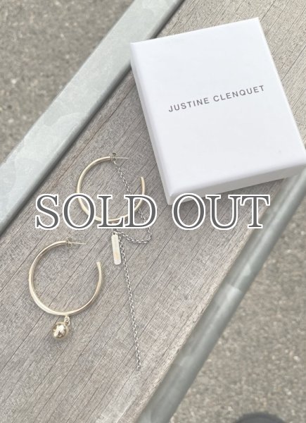 画像3: 【JUSTINE CLENQUET】KRIS EARRING / アシンメトリーゴールドフープピアス［GOLD］ (3)