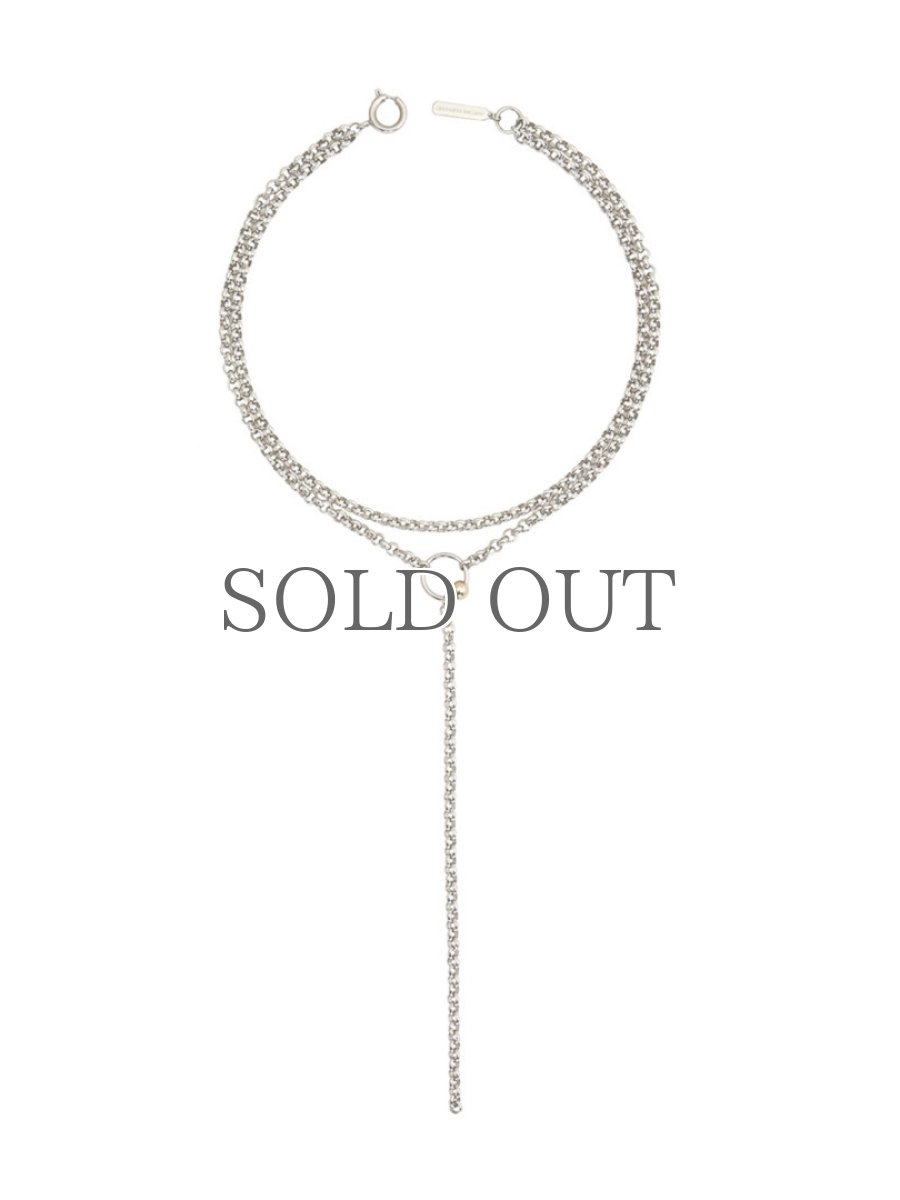 画像1: 【JUSTINE CLENQUET】SAUL NECKLACE / ロングチョーカーネックレス［SILVER］ (1)