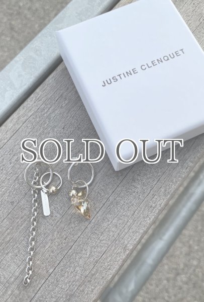 画像9: 【JUSTINE CLENQUET】ELLIE EARRING／アシンメトリーチャームピアス［SILVER］ (9)