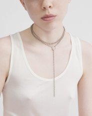 画像2: 【JUSTINE CLENQUET】SAUL NECKLACE / ロングチョーカーネックレス［SILVER］ (2)