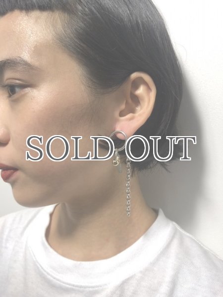 画像8: 【JUSTINE CLENQUET】ELLIE EARRING／アシンメトリーチャームピアス［SILVER］ (8)