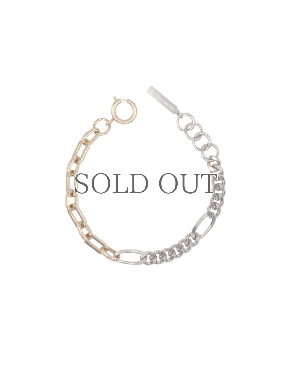 画像1: 【JUSTINE CLENQUET】Vesper Bracelet バイカラーチェーンブレスレット (1)