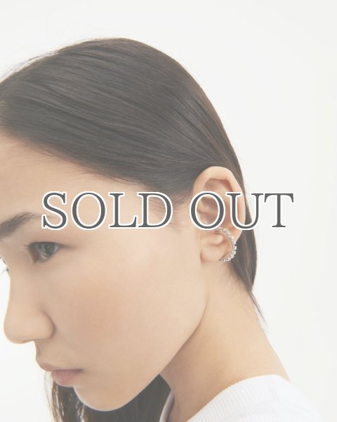 画像2: 【JUSTINE CLENQUET】Misha Ear Cuff ／クリスタル イヤーカフ[Silver] (2)