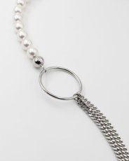 画像2: 【JUSTINE CLENQUET】Chloe Choker  スワロフスキーパール x チェーンチョーカー (2)