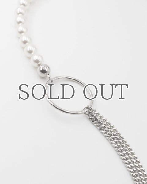 画像2: 【JUSTINE CLENQUET】Chloe Choker  スワロフスキーパール x チェーンチョーカー (2)