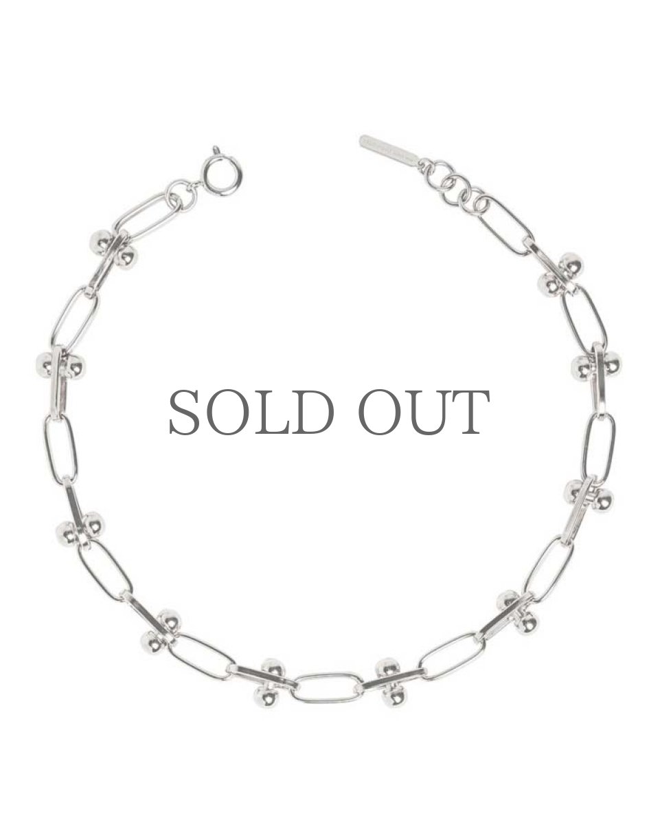 画像1: 【JUSTINE CLENQUET】Jim Choker ゴールドチェーンチョーカー[Silver] (1)