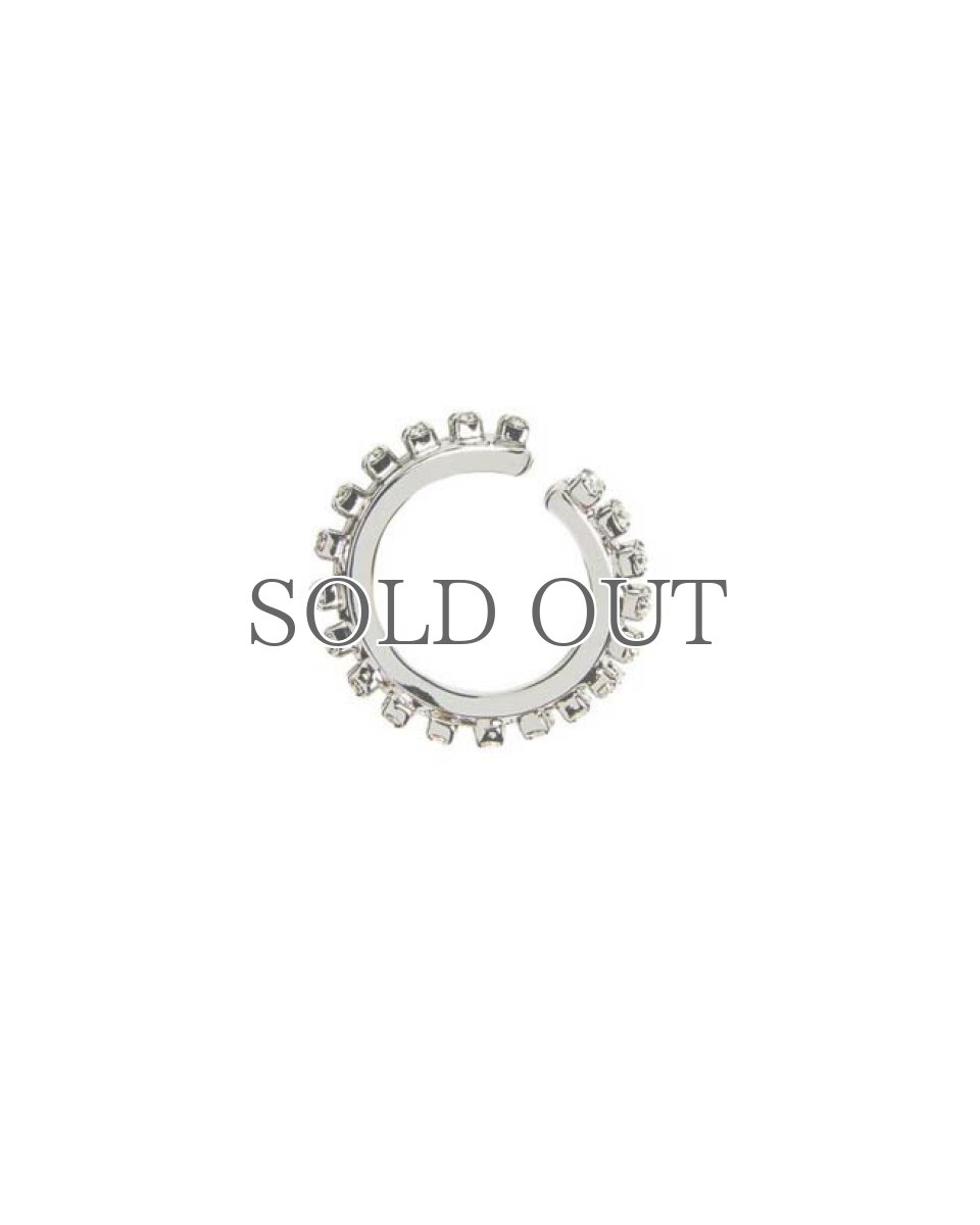 画像1: 【JUSTINE CLENQUET】Misha Ear Cuff ／クリスタル イヤーカフ[Silver] (1)