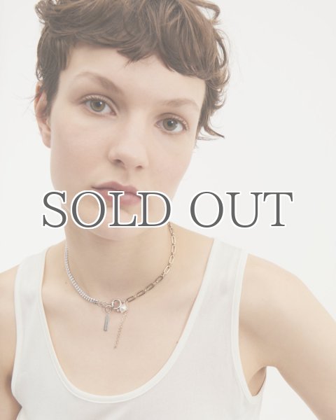 画像2: 【JUSTINE CLENQUET】Jamie choker スワロフスキー+ゴールドチェーンチョーカー (2)