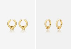 画像6: 【S_S.IL】Hinged Hoop Earring／ヒンジフープピアス [Gold] (6)