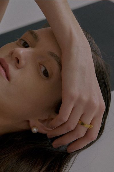 画像6: 【S_S.IL】Solid Hinged Pendant Ring ヒンジペンダントリング - Gold (6)