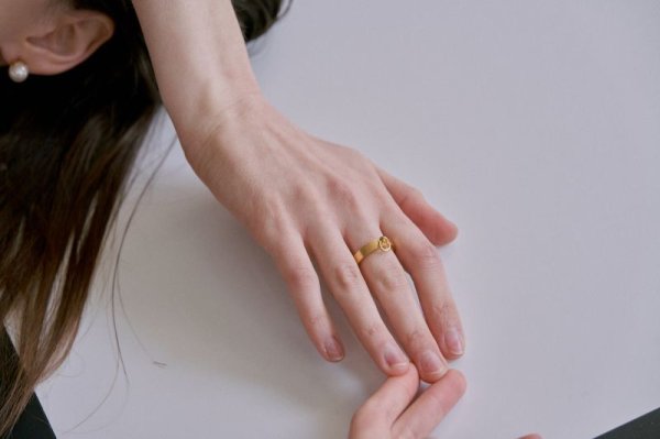 画像8: 【S_S.IL】Solid Hinged Pendant Ring ヒンジペンダントリング - Gold (8)