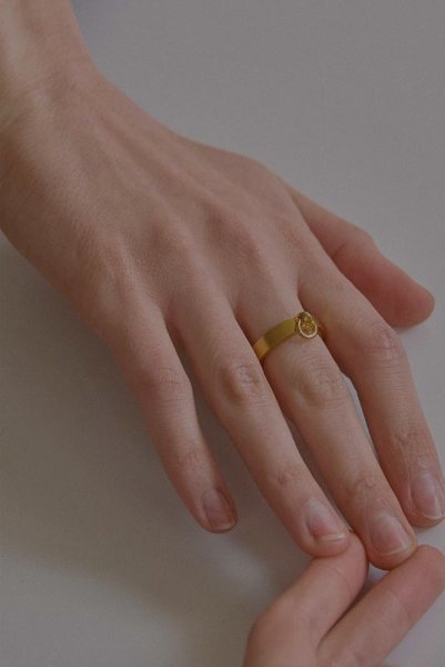 画像5: 【S_S.IL】Solid Hinged Pendant Ring ヒンジペンダントリング - Gold (5)