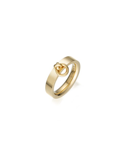画像2: 【S_S.IL】Solid Hinged Pendant Ring ヒンジペンダントリング - Gold (2)