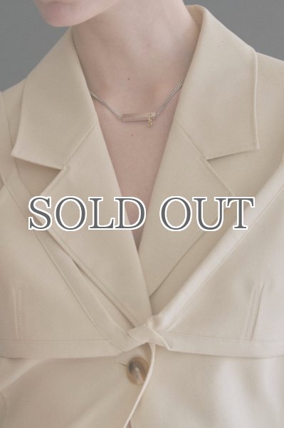 画像2: 【S_S.IL】Everyday Hinged Bar Pendant Necklace／ヒンジバーペンダントネックレス [Silver/Gold] (2)