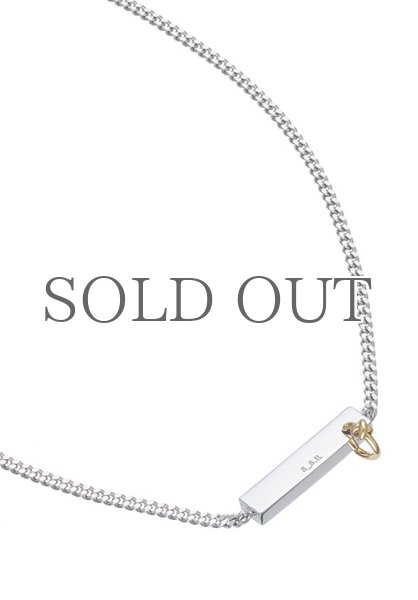 画像4: 【S_S.IL】Everyday Hinged Bar Pendant Necklace／ヒンジバーペンダントネックレス [Silver/Gold] (4)