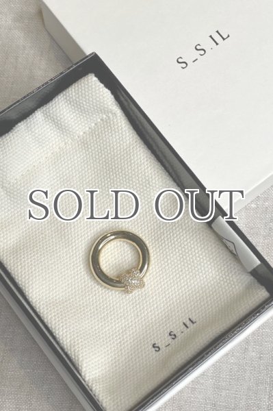 画像8: 【S_S.IL】Small Cubic Hinged Ring／キュービックヒンジピンキーリング [Gold] (8)