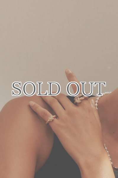 画像4: 【S_S.IL】Small Cubic Hinged Ring／キュービックヒンジピンキーリング [Gold] (4)