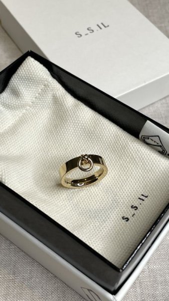 画像12: 【S_S.IL】Solid Hinged Pendant Ring ヒンジペンダントリング - Gold (12)