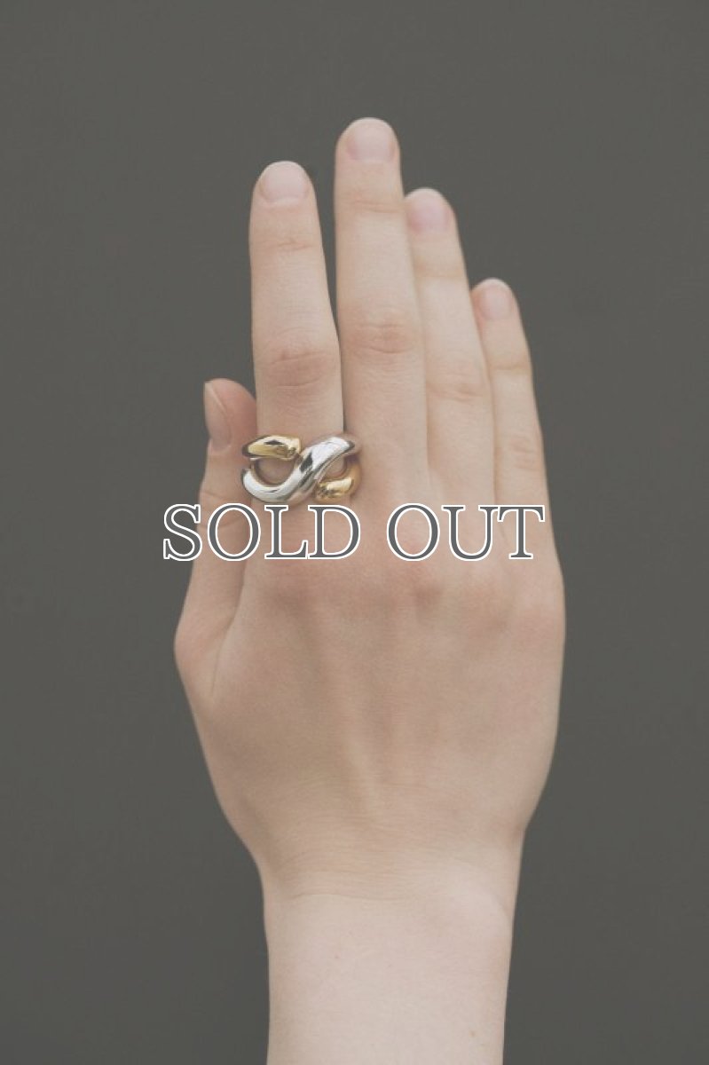 画像1: 【S_S.IL】Twist Bold Ring Set Of Two ／ツイストボールドリングセット [Silver / Gold] (1)