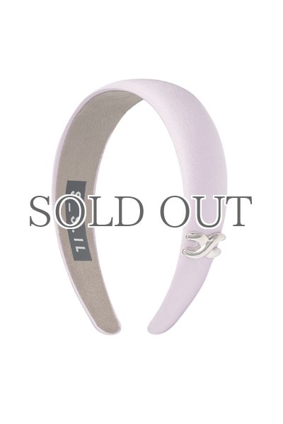 画像2: 【S_S.IL】Classic Satin Headband／Xシンボル サテンヘッドバンド  [Purple] (2)