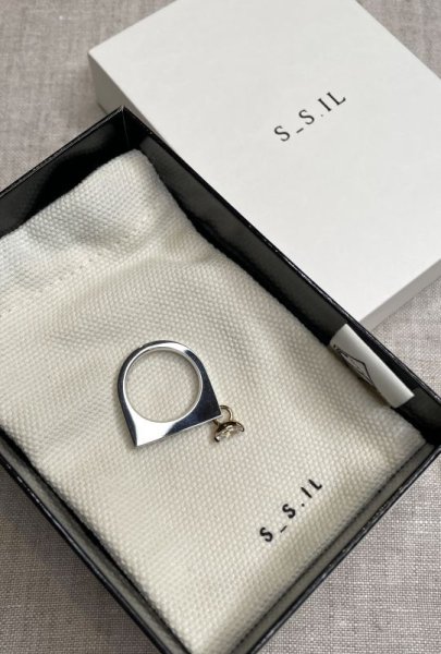 画像10: 【S_S.IL】Solid Marquise Bezel Ring キュービックマーキスチャーム付きベゼルリング - Silver (10)