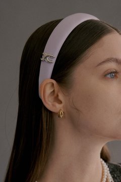 【S_S.IL】Classic Satin Headband／Xシンボル サテンヘッドバンド  [Purple]