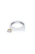 画像1: 【S_S.IL】Solid Marquise Bezel Ring ／キュービックマーキスチャーム付きベゼルリング [Silver] (1)