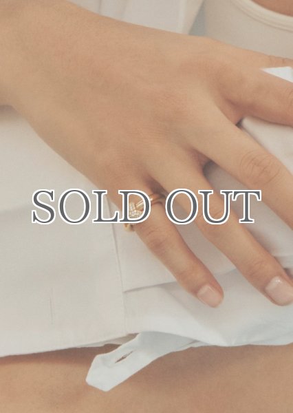 画像3: 【S_S.IL】Small Cubic Hinged Ring／キュービックヒンジピンキーリング [Gold] (3)