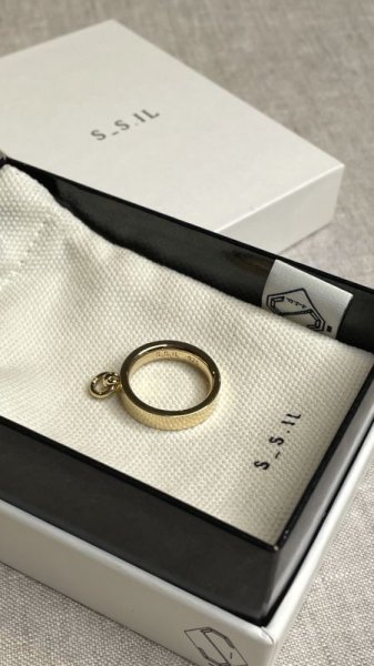 画像11: 【S_S.IL】Solid Hinged Pendant Ring ヒンジペンダントリング - Gold (11)