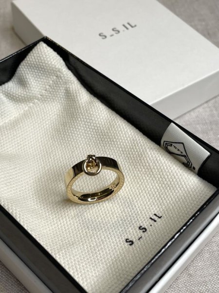 画像10: 【S_S.IL】Solid Hinged Pendant Ring ヒンジペンダントリング - Gold (10)