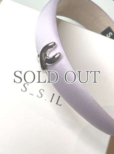 画像12: 【S_S.IL】Classic Satin Headband／Xシンボル サテンヘッドバンド  [Purple] (12)