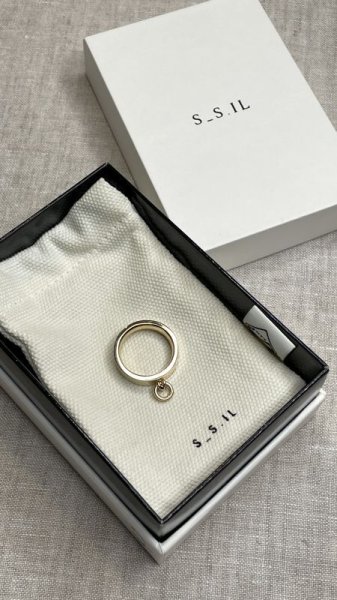 画像13: 【S_S.IL】Solid Hinged Pendant Ring ヒンジペンダントリング - Gold (13)