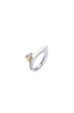 画像2: 【S_S.IL】Solid Marquise Bezel Ring キュービックマーキスチャーム付きベゼルリング - Silver (2)
