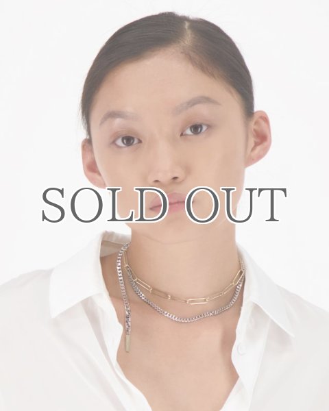 画像2: 【JUSTINE CLENQUET】PIXIE CHOKER／ダブルチェーンチョーカー [GOLD/SILVER] (2)